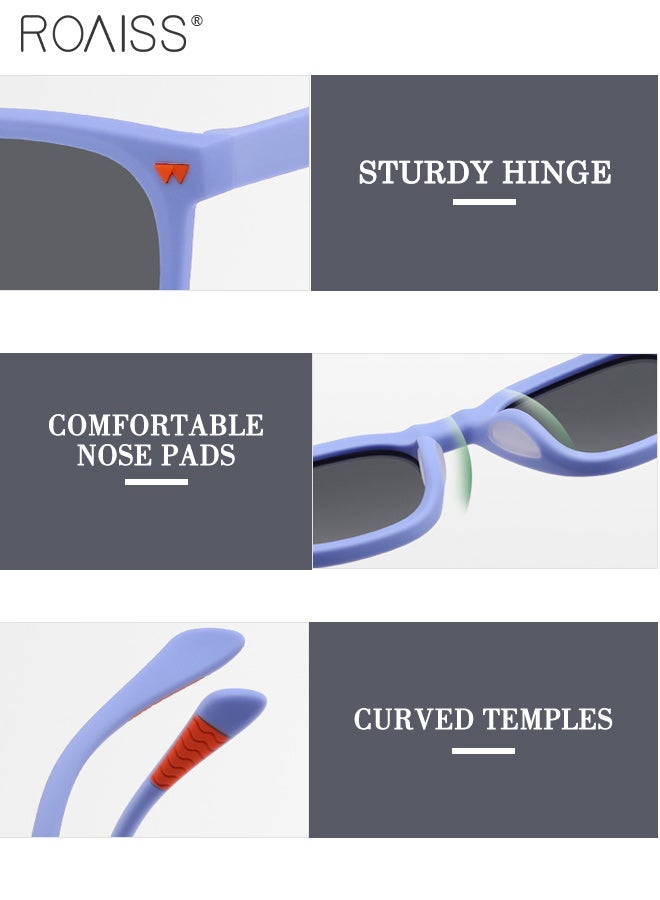 roaiss Square Polarized Sunglasses for Kids, UV400 Protection Outdoor Hiking Beach Holiday Sun Glasses with Lightweight Flexible Frame Safe and Eye-protection for Boys Girls and Children Age 3-12 - Image 3